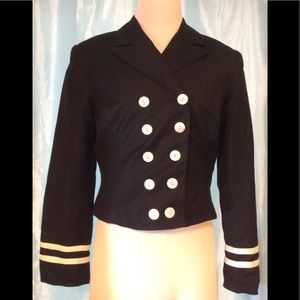 Double breasted fitted jacket, Navy style, lined!